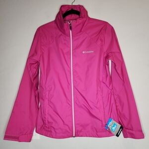 NWT Columbia Switchback III Packable Pink Rain Jacket Packable Hood Medium